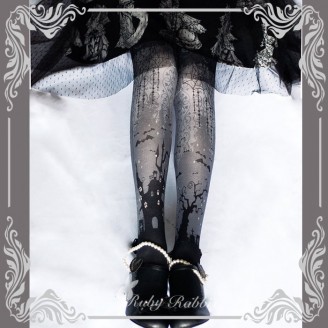 Ruby Rabbit Halloween Gothic Lolita Style Tights (RR01)